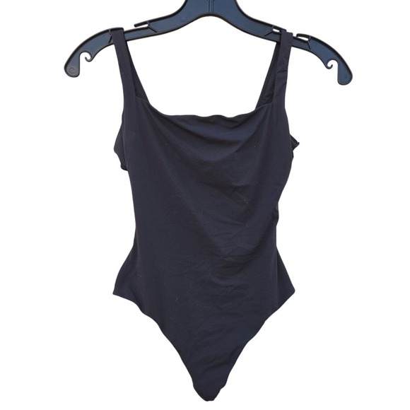 SKIMS Tops - Skims Fits Everybody Square Neck Bodysuit Thong Baddie Xsmall Onyx Layer Norm